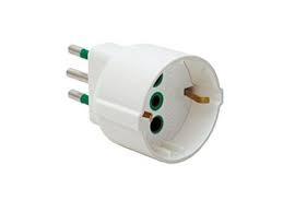 Adattatore maschio16a-schuko femm. bianca
