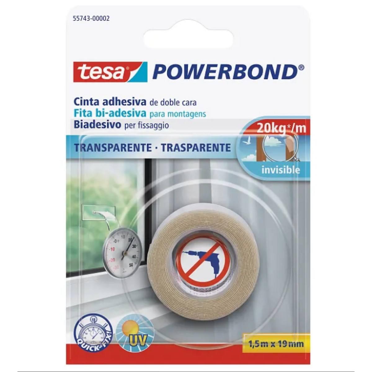 NASTRO BIADESIVO TRASPARENTE STRONG mt 1,5X19 mm