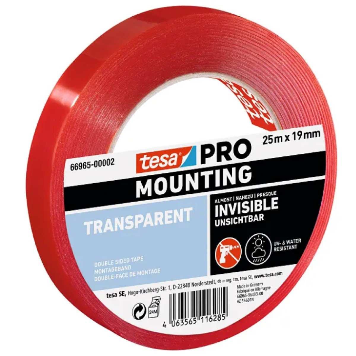 NASTRO BIADESIVO TRASPARENTE 19x5 MT