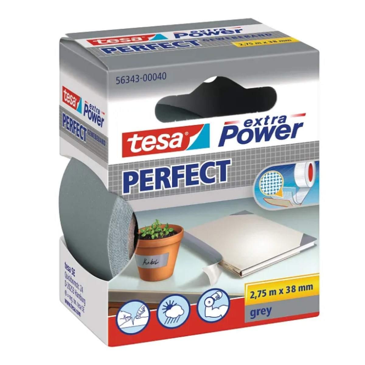 Nastro extra power perfect 38 x 2,75 mt grigio