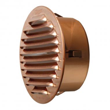 Griglia aerazione rame c/bocc.plastica diam. 100 mm.
