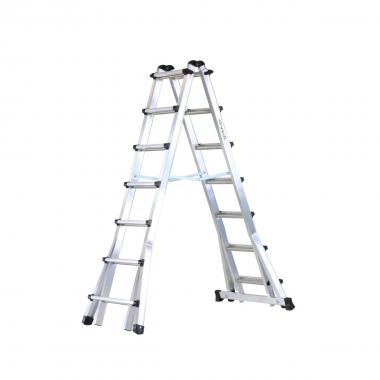 Scala telescopica in alluminio scalissima 12+12 forbice 3,10 mt retta 6,35 mt