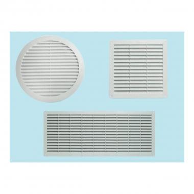 Griglia aerazione in abs bianco, da incasso. diametro 80