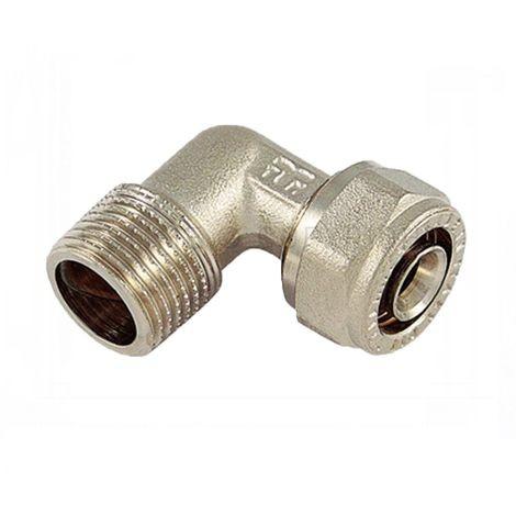 Raccordo multistrato curvo maschio 1/2x16