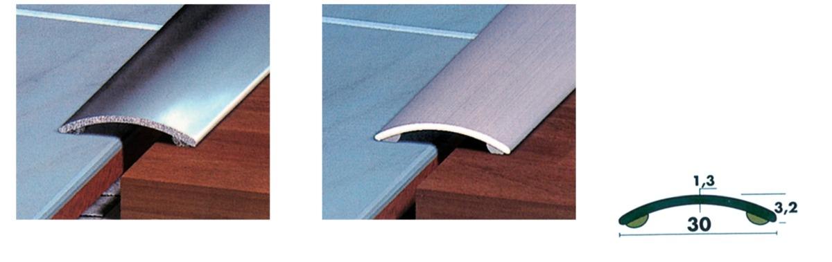 COPRI SOGLIA ALLUMINIO ANODIZZATO ARGENTO A\\ADES. Cm90