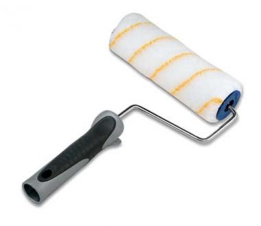 RULLO SATEN IN TESSUTO NYLON RASATO BIANCO RIGA GIALLA Cm23