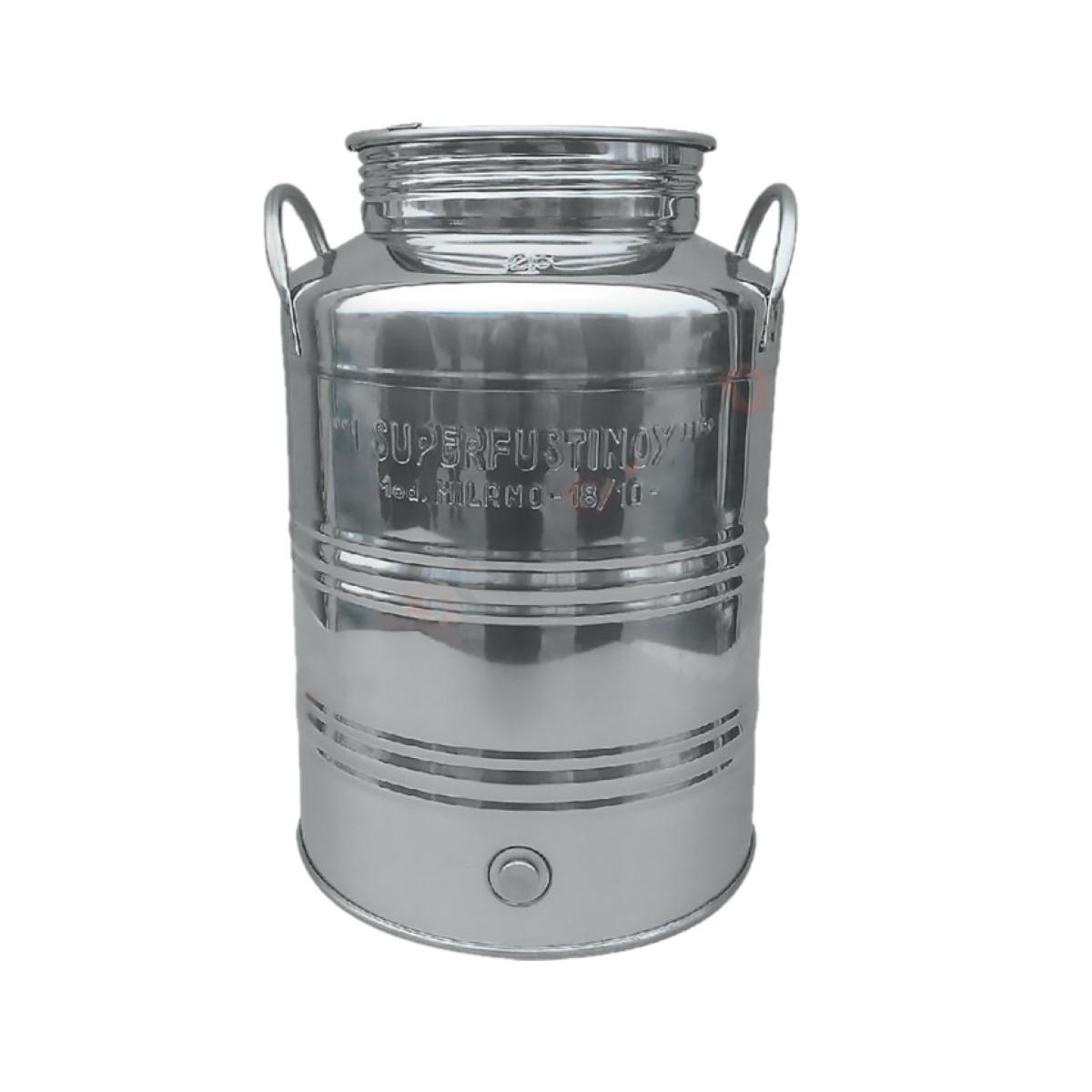 Fustino inox per olio lt. 100 mod.milano