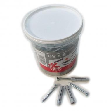 Tassello nylon uv mm 6 con vite pz barattolo 250 pz