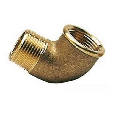 Gomito 90° ottone cromato mf 3/8