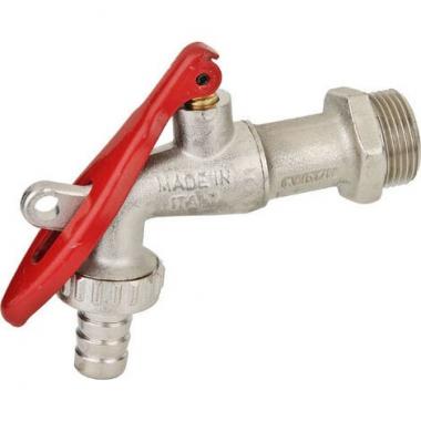 Rubinetto a sfera c/portagomma lucchettabile 1/2