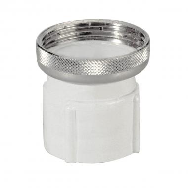 RACCORDO ABS BIANCO CON GHIERA IN OTTONE 1 1/2x40