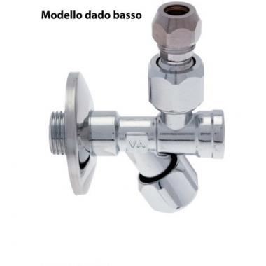 RUBINETTO SOTTOLAVABO a vitone  C/FILTRO A SNODO 1/2x3/8x12