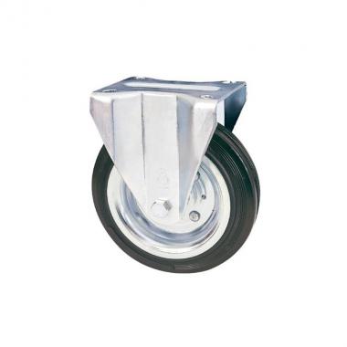 Ruota gomma con cuscinetti supp. fisso diametro 100