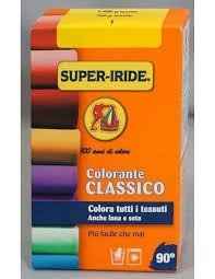 SUPER IRIDE COLORANTE PER TESSUTI 2 BUSTINE DA 12,5 gr VARI COLORI