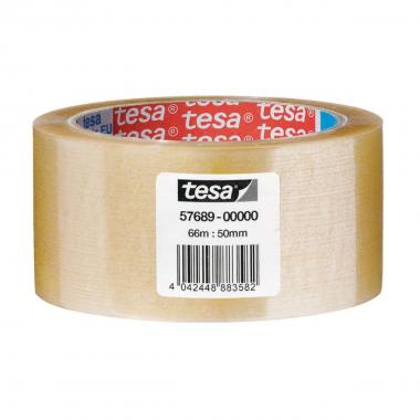 Tesa 57689-00000-00 nastro da imballo acrilico, svolgimento silenzioso, trasparente single 50 x 66