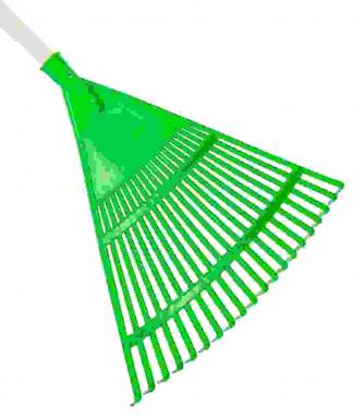 Scopa da giardino in plastica mod. triangolare