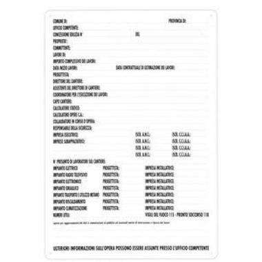 CARTELLO DIREZIONE LAVORI 60x40