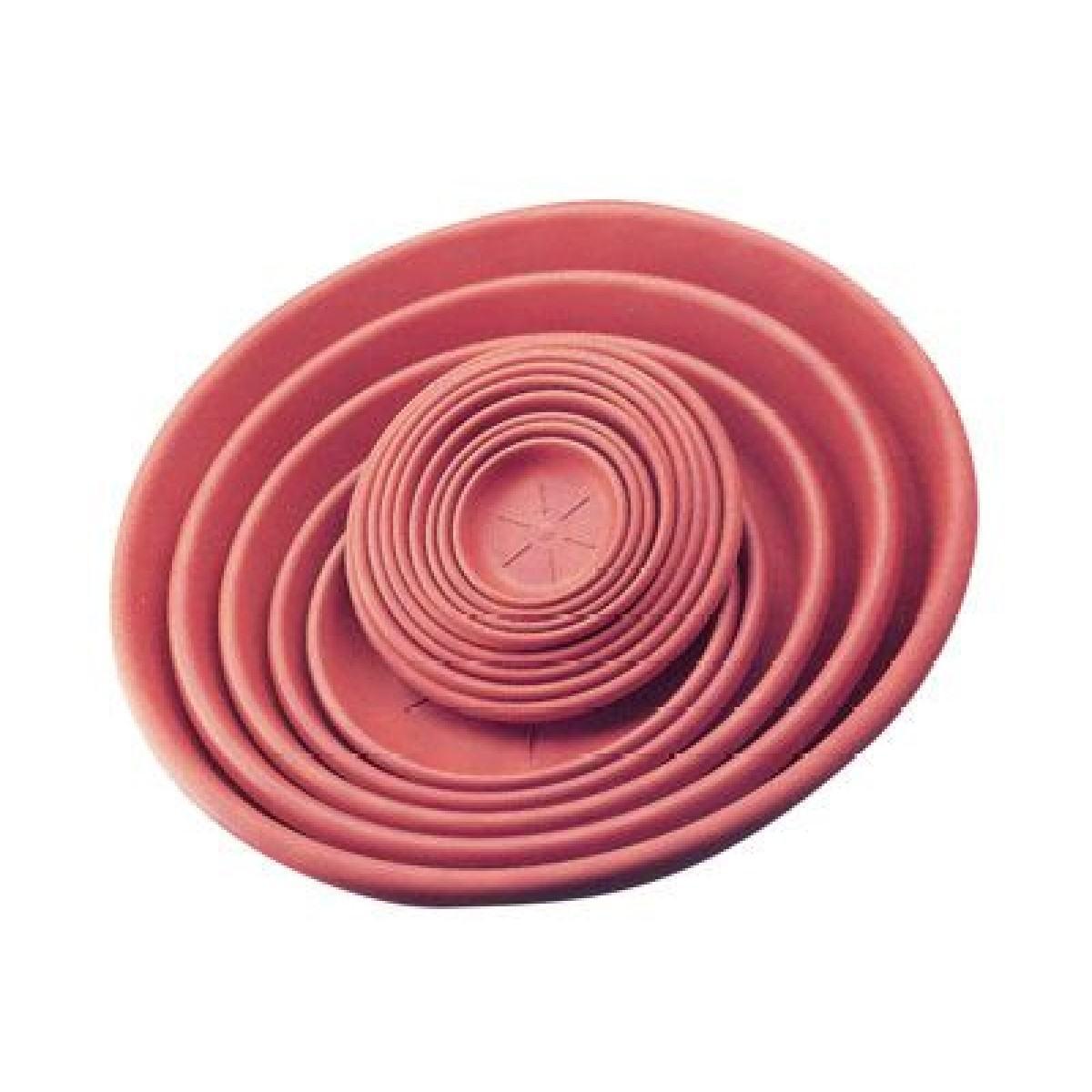 SOTTOVASO TONDO IN PVC COLORE TERRACOTTA cm. 12