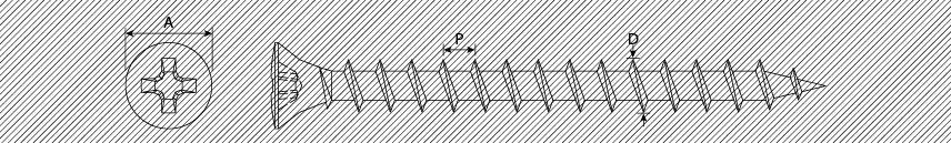Vite pvc raggiata 4,3x20 bronzata
