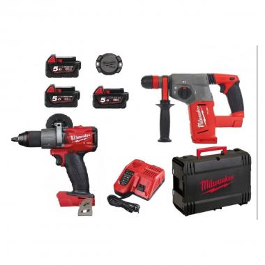 Kit fuel m18 fpp2ac-503x tassellatore m18 chx + trapano percussione m18 fpd2 3 batterie 5 ha