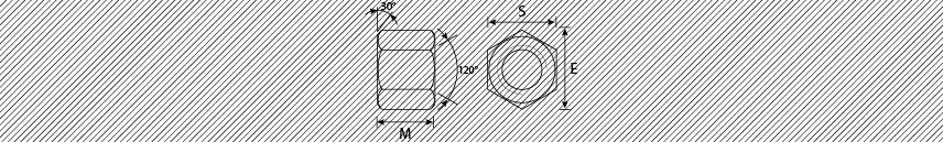 Dado esagonale sw 19  nichelata m 12 200 pz