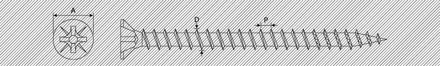Vite legno  5x70/60 fosfatata cf. 200