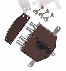 Serratura ad applicare elettrica segreta tre mandate  mm60 dx-sx