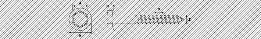 TIRAFONDO 4.8 6X50/34 ZINC. Cr3 CF. 200
