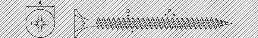 VITE TESTA A TROMBETTA 3,5X25 ZINC. Cr3 CF. 1000