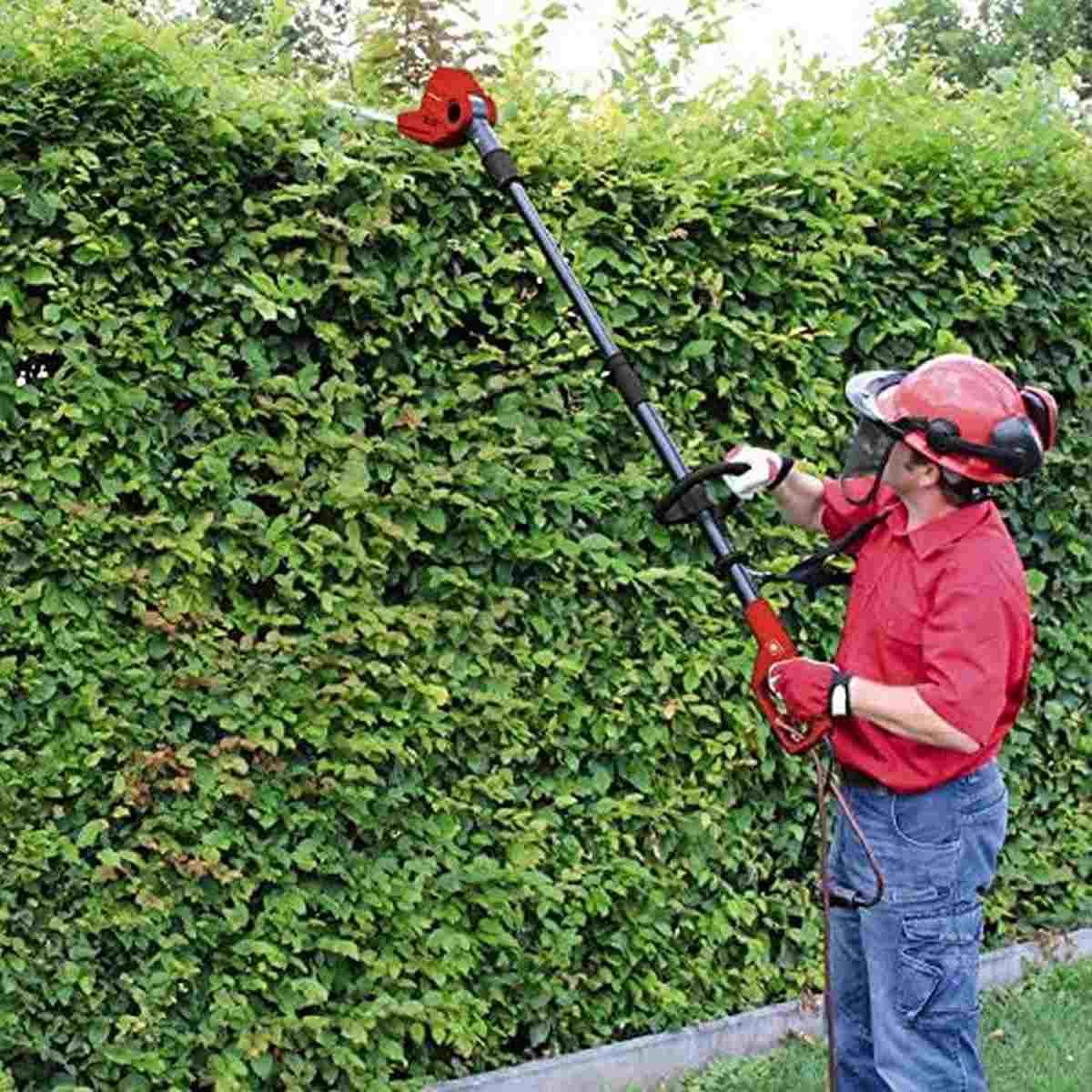 Einhell GC-HH 5047 Tagliasiepi con asta telescopica (500 W, lungh. Taglio 47 cm, distanza tra denti 20 mm, testa inclinabile, asta telescopica, incl. tracolla)