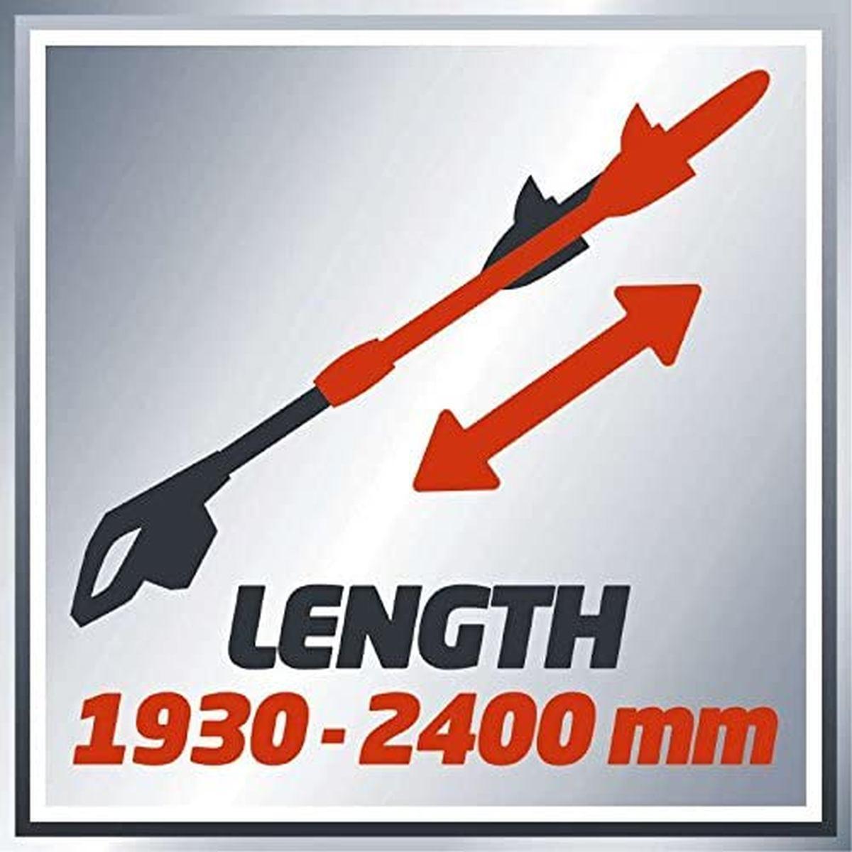 Einhell GC-HH 5047 Tagliasiepi con asta telescopica (500 W, lungh. Taglio 47 cm, distanza tra denti 20 mm, testa inclinabile, asta telescopica, incl. tracolla)