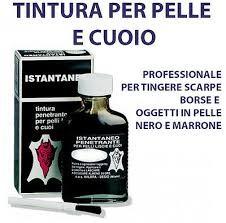 Tintura nera per pelle e cuoio - scarpe borse e accessori nero d'inferno 25ml