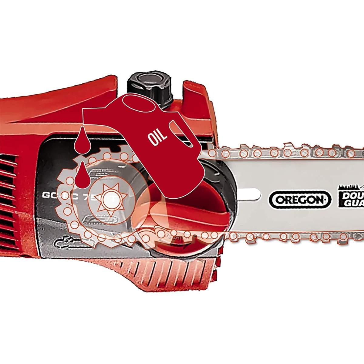 Einhell GC-EC 750 T Svettatoio elettrico (220-240 V, 750 W, barra oregon 200 mm, taglio 180 mm, velocità catena 11m/sec, incl. tracolla) Single