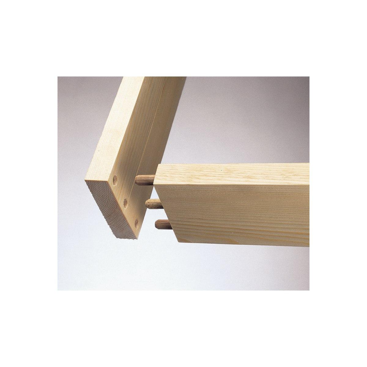 Spine in legno scanalate -  smussate 50 pz - Ø 6 x 30 mm