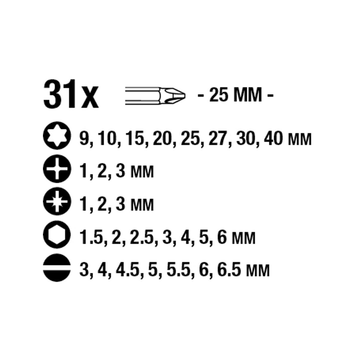 Set 31 bits in custodia pieghevole
