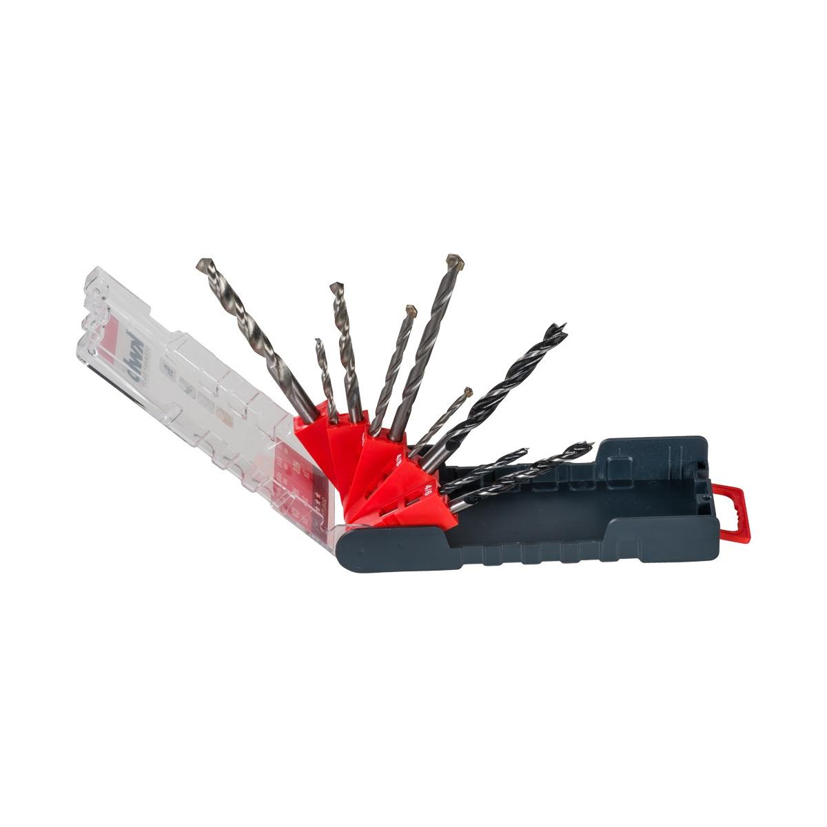 Set 9 punte legno muro ferro