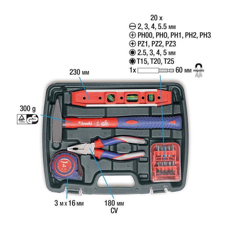 Valigetta utensili in plastica set 40 pezzi
