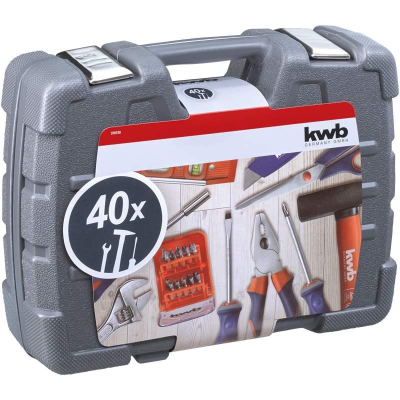 Valigetta utensili in plastica set 40 pezzi