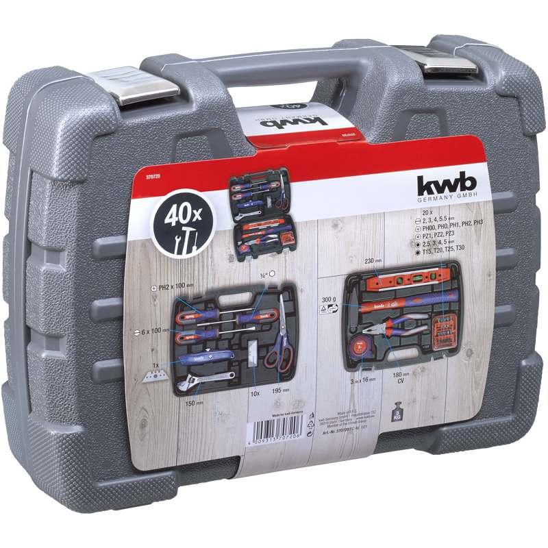 Valigetta utensili in plastica set 40 pezzi