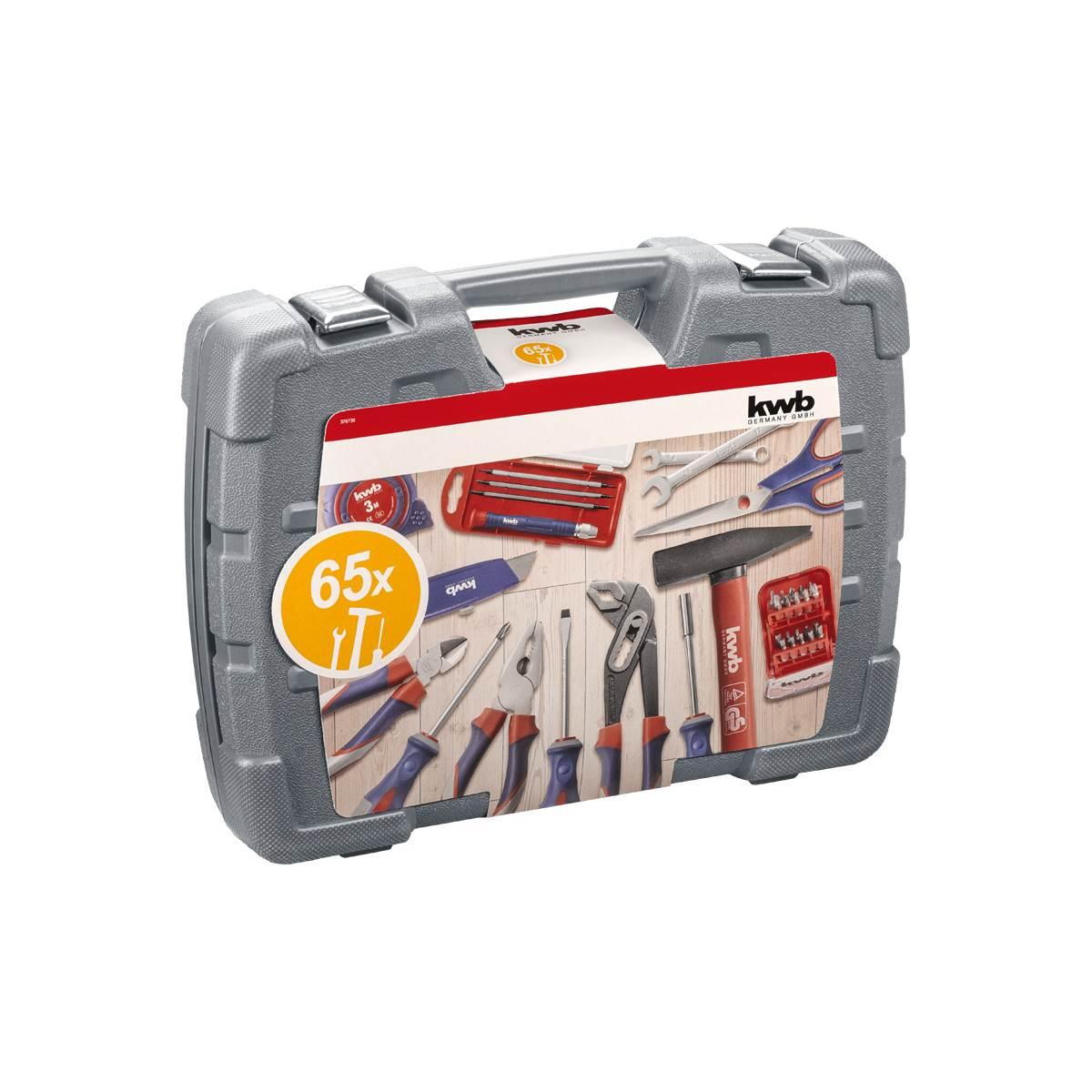 Valigetta utensili in plastica set 65 pezzi