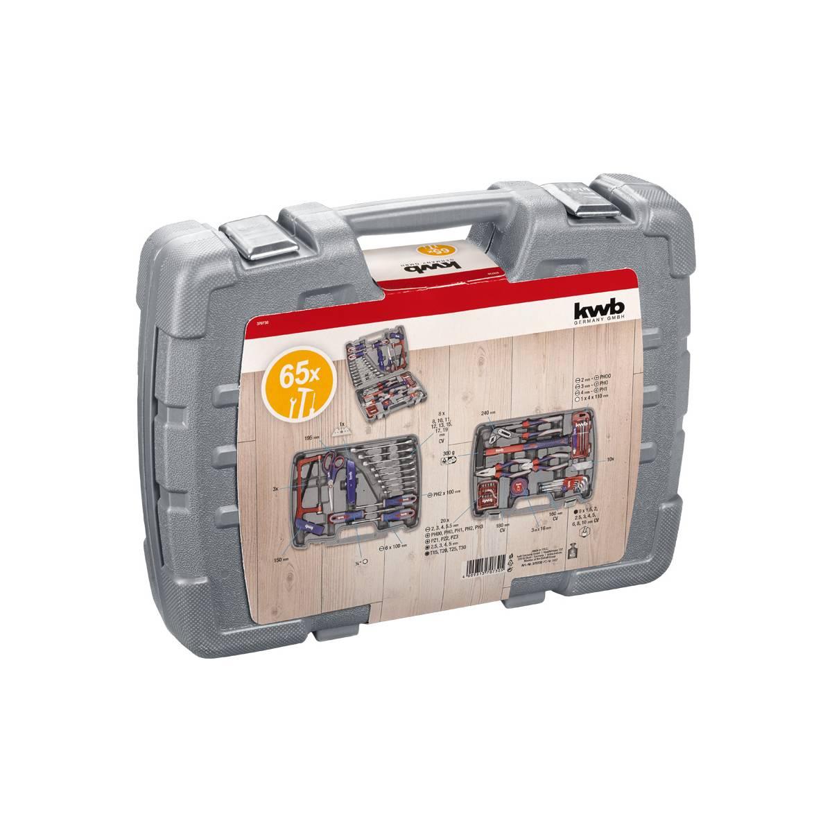 Valigetta utensili in plastica set 65 pezzi