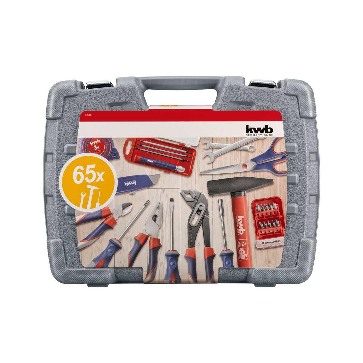 Valigetta utensili in plastica set 65 pezzi