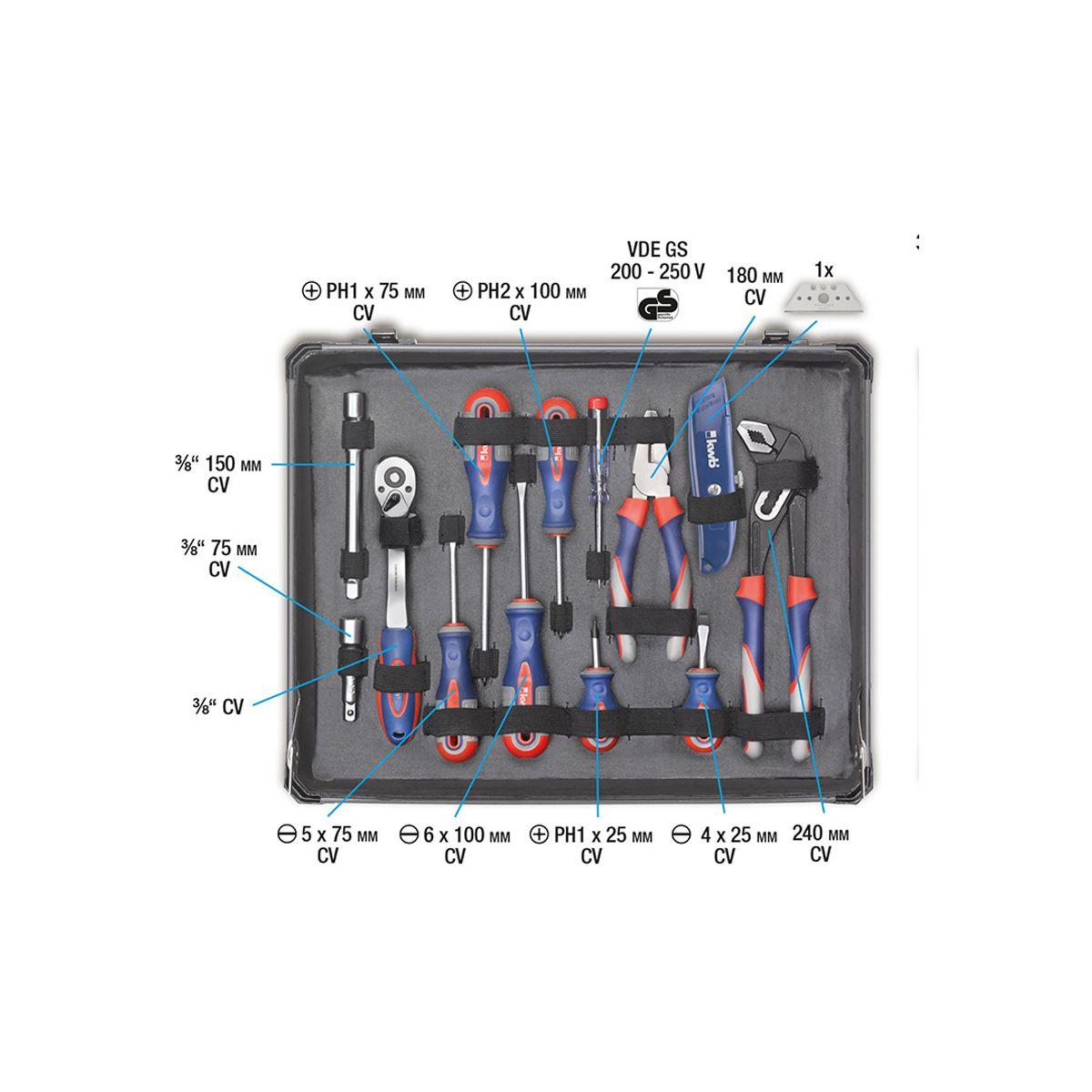 Valigetta utensili alluminio set 51 pezzi