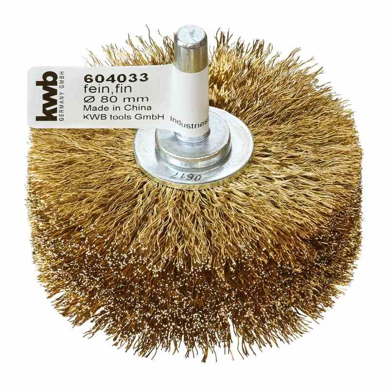 Spazzola per strutturare legno, filo di acciaio HSS ottonato 80