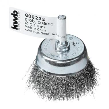 Spazzola a tazza, ultrapesante, filo di acciaio HSS, ondulata 50