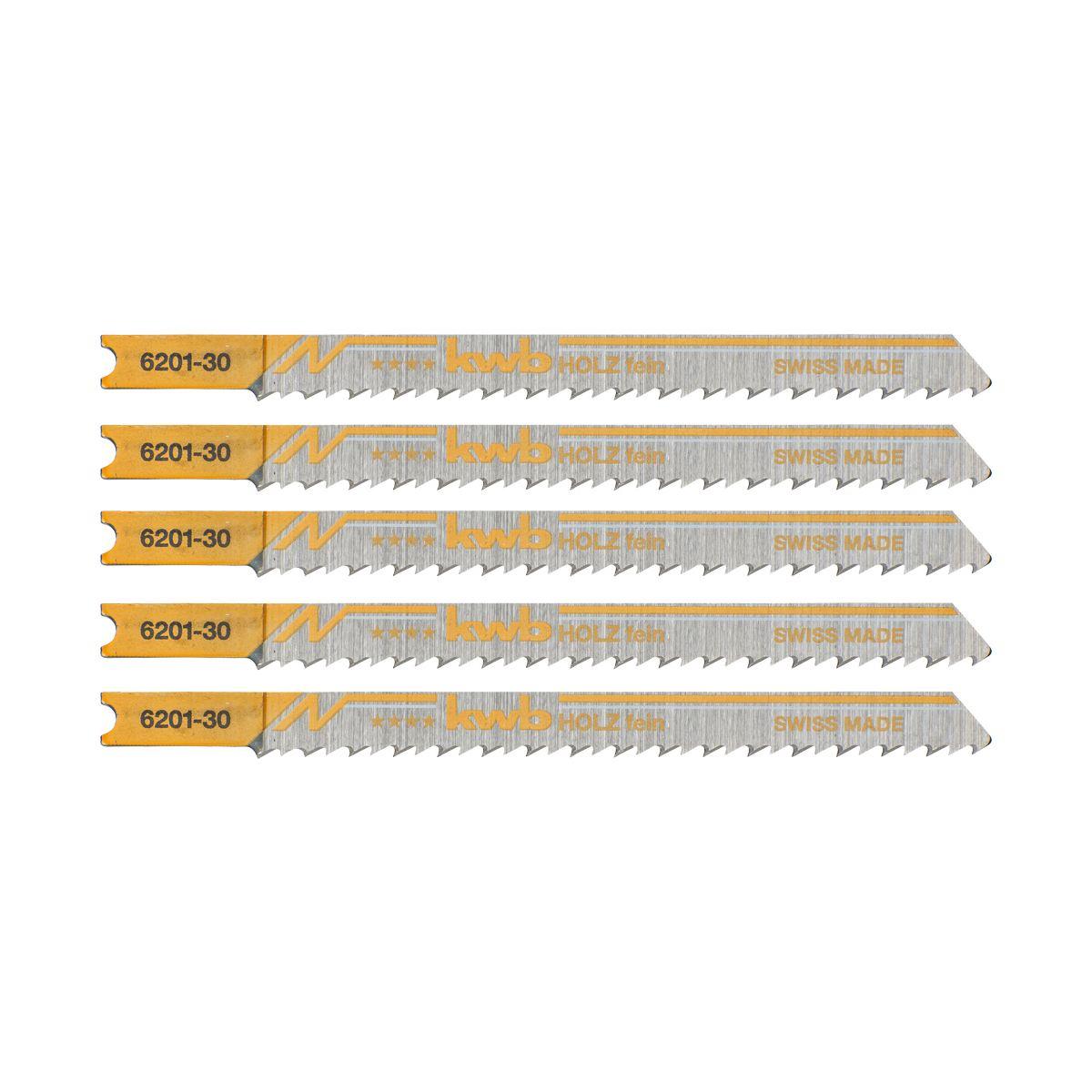 Set lame per seghetto U - 5 lame - HCS - fine - L 100 mm