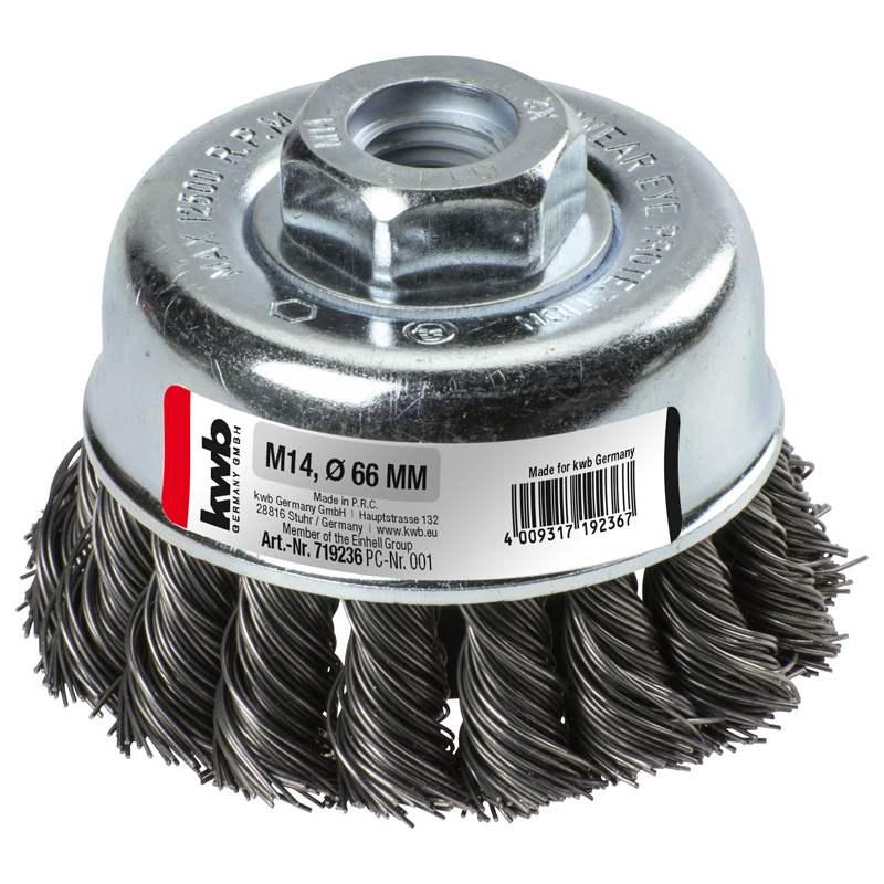 AGGRESSO-FLEX ®  Spazzola a tazza, filo di acciaio, Ø 66 x 0,5 mm, intrecciata