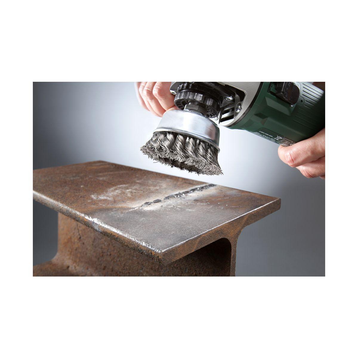 AGGRESSO-FLEX ®  Spazzola a tazza, filo di acciaio, Ø 66 x 0,5 mm, intrecciata