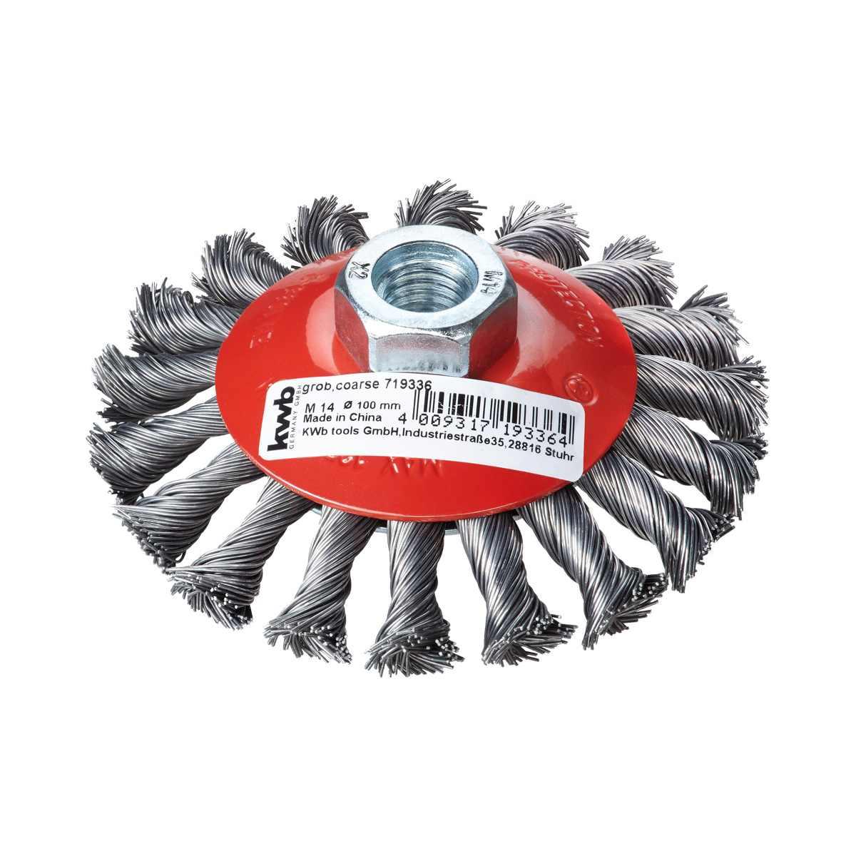 AGGRESSO-FLEX ®  Spazzola conica, filo di acciaio, intrecciato 100