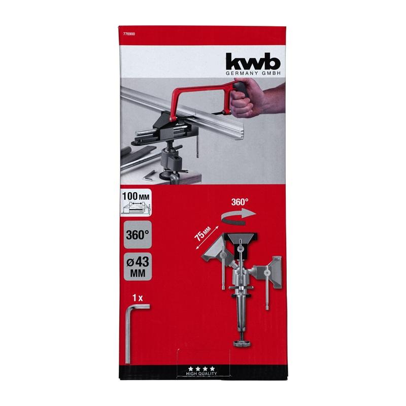 Morsa con snodo sferico 75x60mm